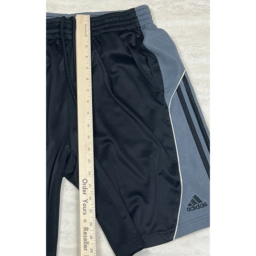 Adidas Shorts Mens M Black Gray Mesh Basketball Gym Performance Athletic